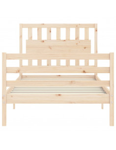 Giroletto con Testiera 100x200 cm in Legno Massello 2