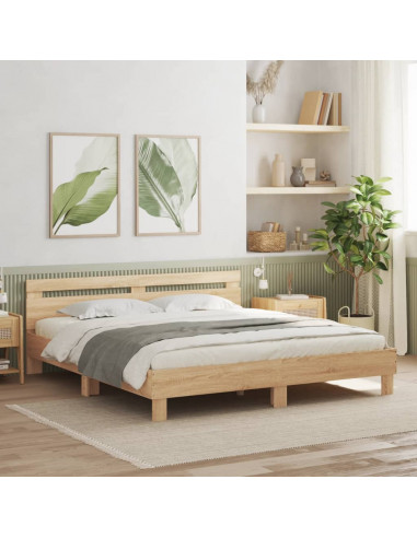 Giroletto Testiera Rovere Sonoma 160x200 cm Legno Multistrato