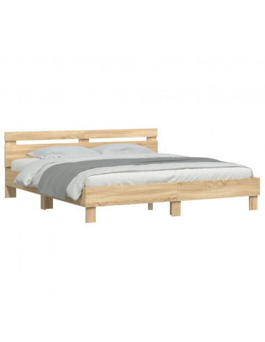 Giroletto Testiera Rovere Sonoma 160x200 cm Legno Multistrato