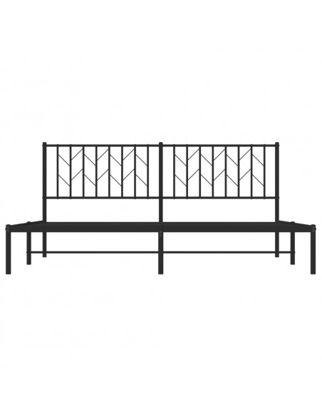 Giroletto con Testiera in Metallo Nero 183x213 cm