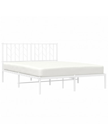 Giroletto con Testiera Metallo Bianco 135x190 cm