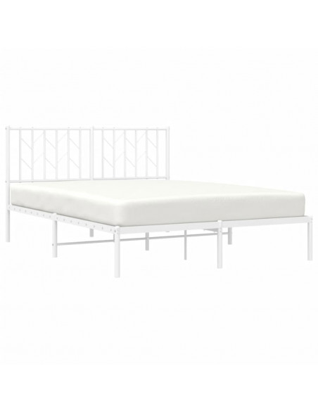 Giroletto con Testiera Metallo Bianco 135x190 cm
