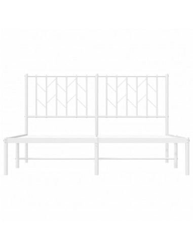 Giroletto con Testiera Metallo Bianco 135x190 cm