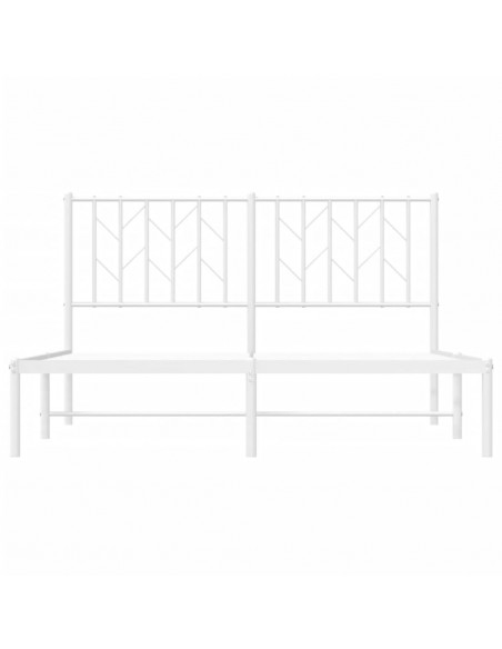 Giroletto con Testiera Metallo Bianco 135x190 cm