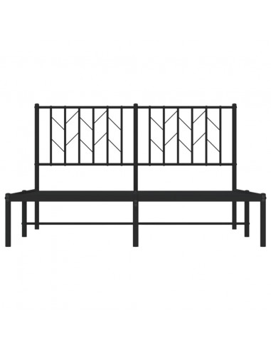 Giroletto con Testiera in Metallo Nero 140x200 cm