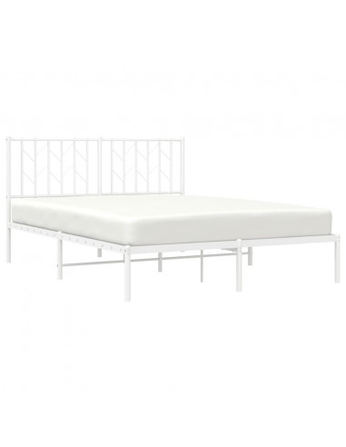 Giroletto con Testiera Metallo Bianco 140x190 cm