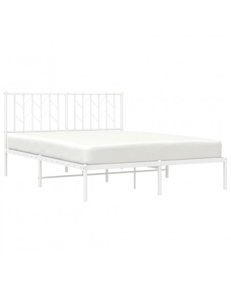 Giroletto con Testiera Metallo Bianco 140x190 cm