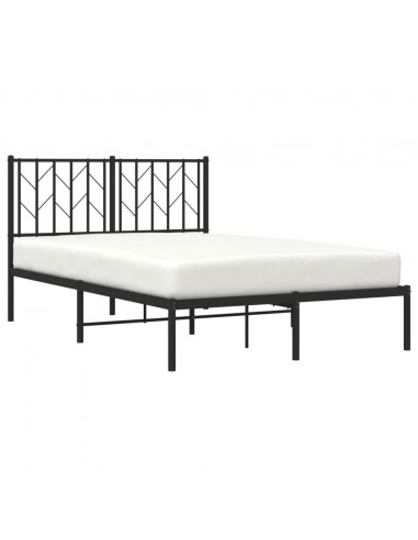 Giroletto con Testiera in Metallo Nero 120x190 cm