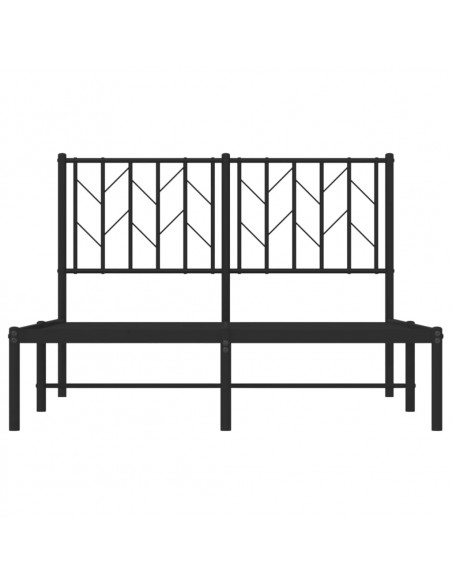 Giroletto con Testiera in Metallo Nero 120x190 cm