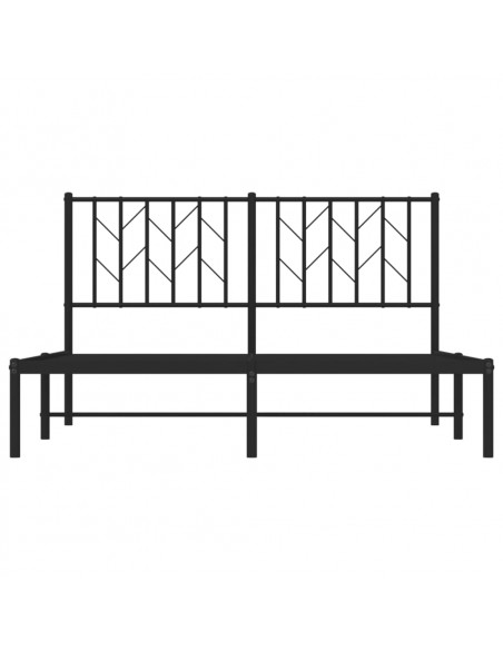 Giroletto con Testiera in Metallo Nero 135x190 cm