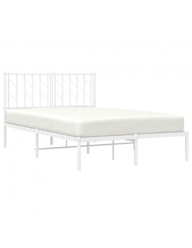 Giroletto con Testiera Metallo Bianco 120x190 cm