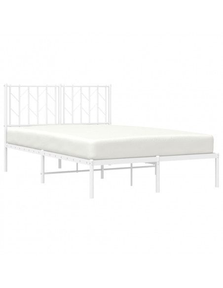 Giroletto con Testiera Metallo Bianco 120x190 cm