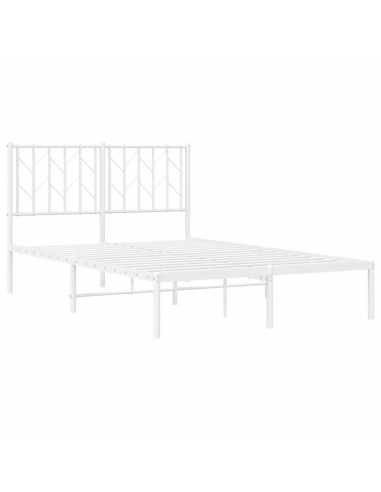 Giroletto con Testiera Metallo Bianco 120x190 cm