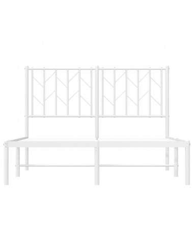 Giroletto con Testiera Metallo Bianco 120x190 cm