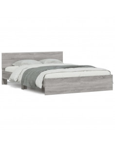 Giroletto con Testiera Grigio Sonoma 140x200 cm 2