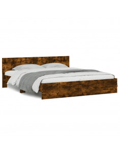 Giroletto con Testiera Rovere Fumo 160x200 cm 2