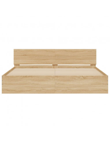 Giroletto con Testiera Rovere Sonoma 160x200 cm