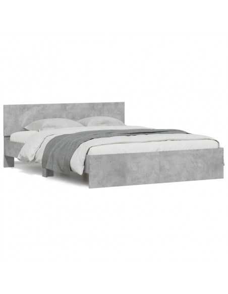 Giroletto con Testiera Grigio Cemento 140x200 cm