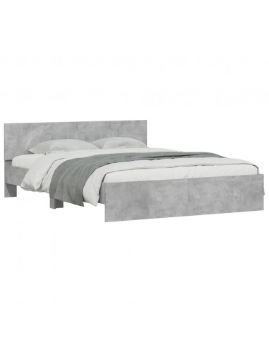 Giroletto con Testiera Grigio Cemento 140x200 cm