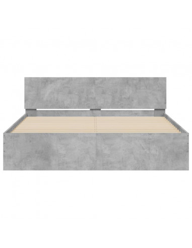 Giroletto con Testiera Grigio Cemento 140x200 cm