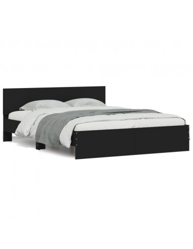 Giroletto con Testiera Nero 140x200 cm