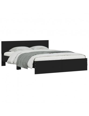 Giroletto con Testiera Nero 140x200 cm