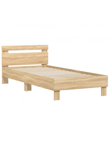 Giroletto con Testiera Rovere Sonoma 90x200cm Legno Multistrato