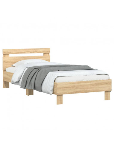 Giroletto con Testiera Rovere Sonoma 90x200cm Legno Multistrato