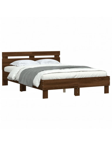 Giroletto Testiera Rovere Marrone 120x200 cm Legno Multistrato