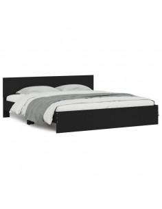 Giroletto con Testiera Nero 160x200 cm 2