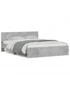 Giroletto con Testiera Grigio Cemento 150x200 cm 2