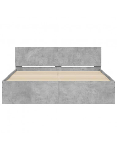 Giroletto con Testiera Grigio Cemento 150x200 cm