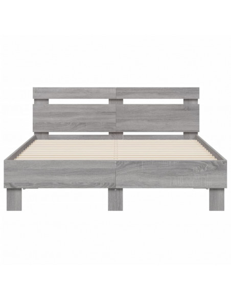 Giroletto Testiera Grigio Sonoma 135x190 cm Legno Multistrato