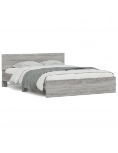 Giroletto con Testiera Grigio Sonoma 150x200 cm 2