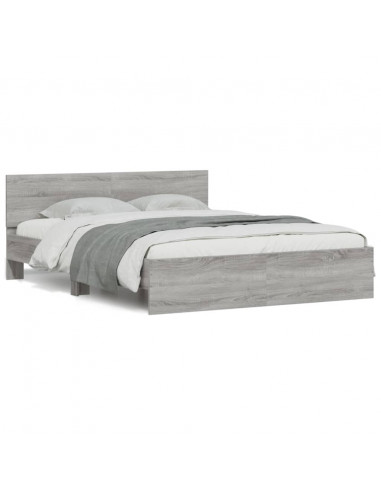 Giroletto con Testiera Grigio Sonoma 150x200 cm