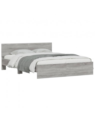 Giroletto con Testiera Grigio Sonoma 150x200 cm