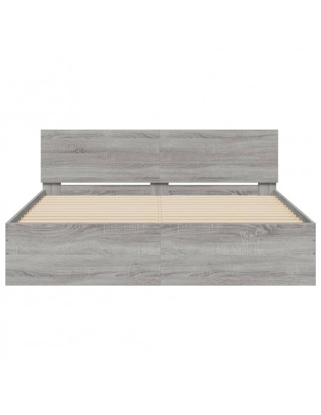 Giroletto con Testiera Grigio Sonoma 150x200 cm