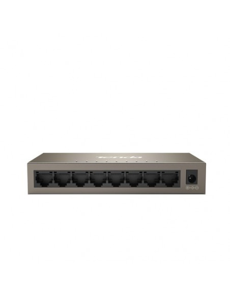 SWITCH TENDA TEG1008M v.2 8P LAN GIGABIT DESKTOP 10/100/1000Mbps RJ45 9-12V DC Input CASE METALLICO