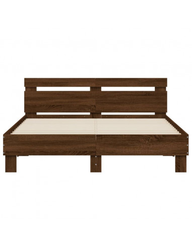 Giroletto Testiera Rovere Marrone 140x190 cm Legno Multistrato