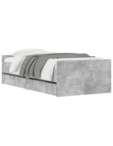 Giroletto con Cassetti Grigio Cemento 90x200 cm