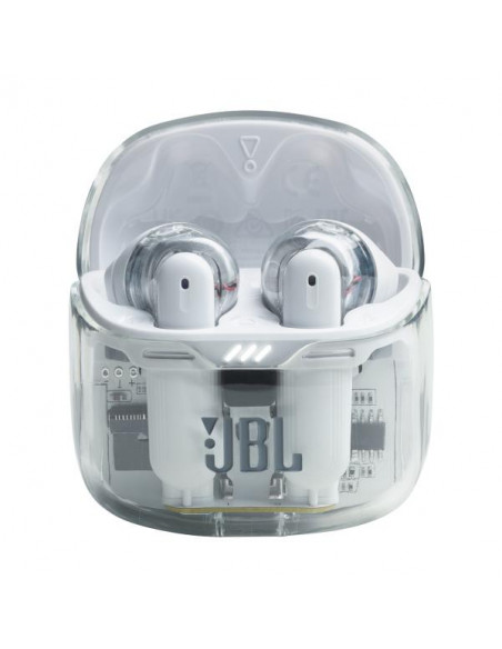JBL Tune Flex Ghost Edition Auricolare True Wireless Stereo (TWS) In-ear Musica e Chiamate Bluetooth Traslucido, Bianco