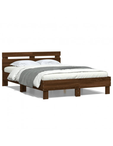 Giroletto Testiera Rovere Marrone 120x190 cm Legno Multistrato