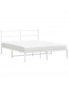 Giroletto con Testiera Metallo Bianco 150x200 cm 2