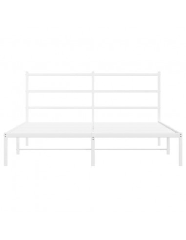 Giroletto con Testiera Metallo Bianco 150x200 cm