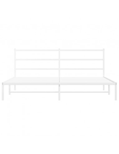 Giroletto con Testiera Metallo Bianco 200x200 cm