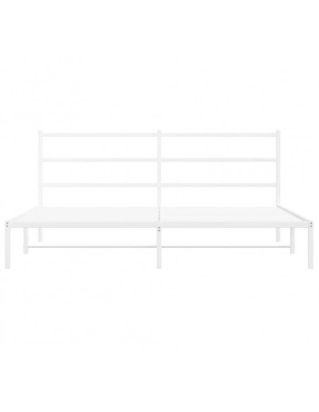 Giroletto con Testiera Metallo Bianco 200x200 cm