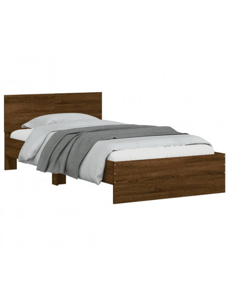 Giroletto Testiera Rovere Marrone 100x200 cm Legno Multistrato