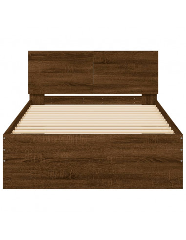 Giroletto Testiera Rovere Marrone 100x200 cm Legno Multistrato