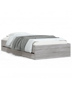 Giroletto Cassetti Grigio Sonoma 100x200 cm Legno Multistrato 2