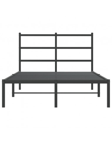 Giroletto con Testiera in Metallo Nero 120x190 cm